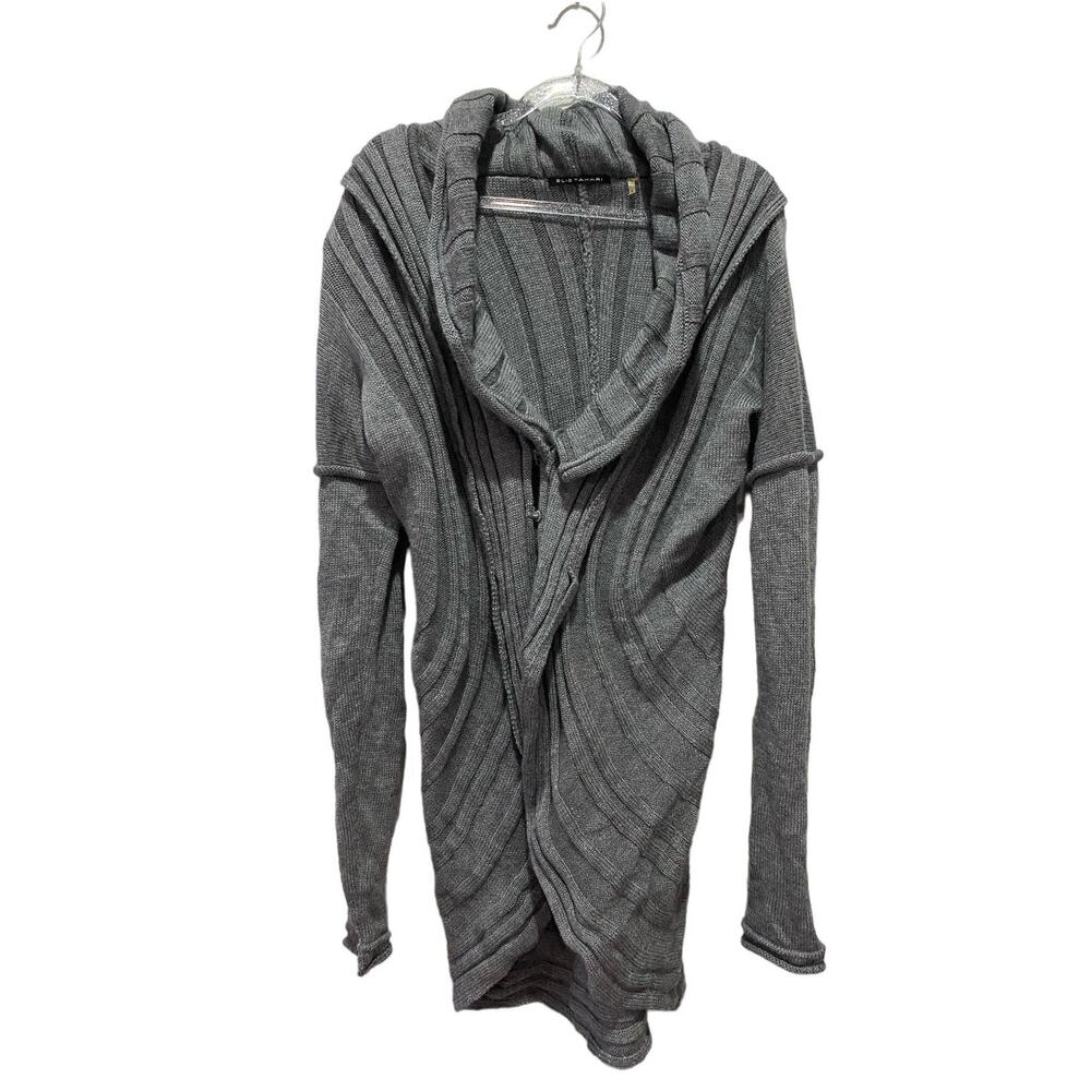 Elie Tahari Gray Sweater Merino Wool Size Small